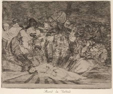 Murío la verdad (Truth has died), Plate 79 of "The Disasters of War"