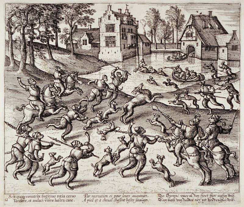 Stag Hunting, from Le Jeu des Singes
