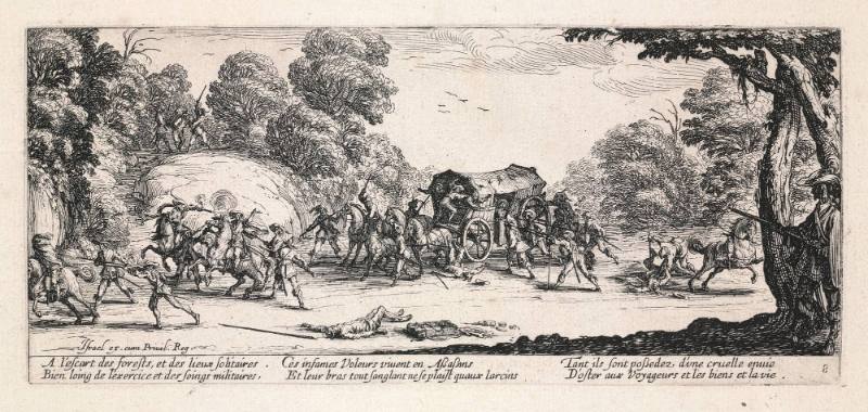 Attacking a Carriage  (Plate 8 of The Miseries of War)