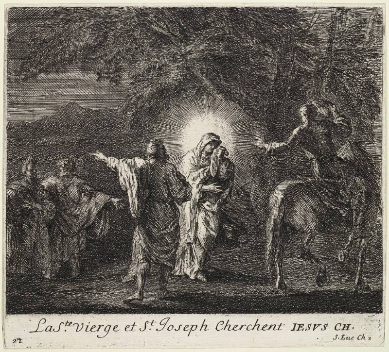 Mary and Joseph Search for Christ, from the Mysteries of the Life of Jesus Christ
