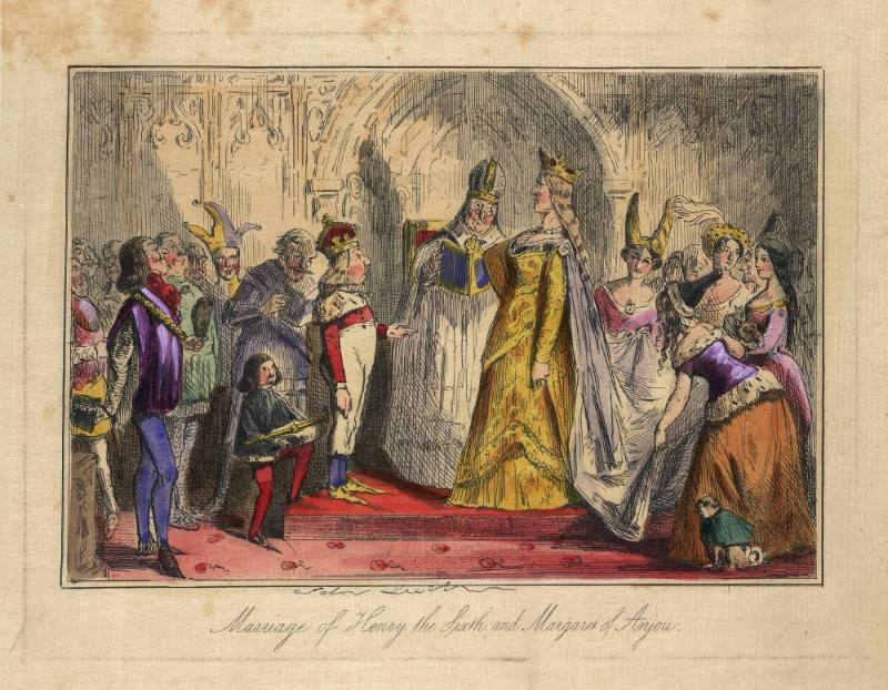 Series of 10 etchings from comic history of England #10