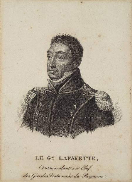 Le Gal. Lafayette - commandant en chef des gardes Nationales du Royaume (portrait of  Marquis le general Lafayette 1756-1834)