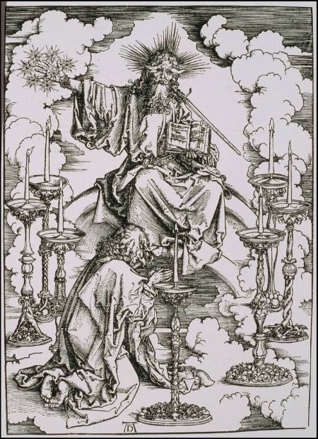 The Vision of the Seven Candlesticks, from The Apocalypse (1511 Latin edition)