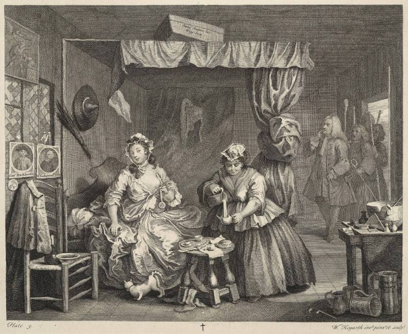 A Harlot's Progress, Plate 3