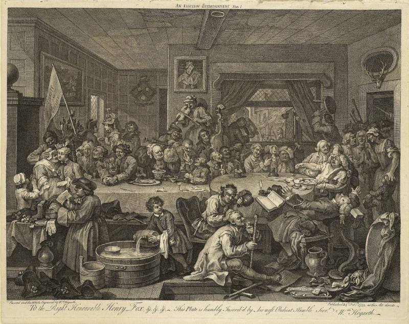 An Election Entertainment, plate 1 from the series Four Prints of an Election