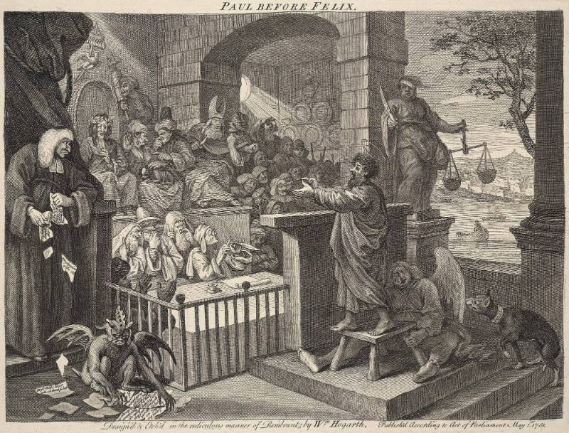 Paul before Felix Burlesqued