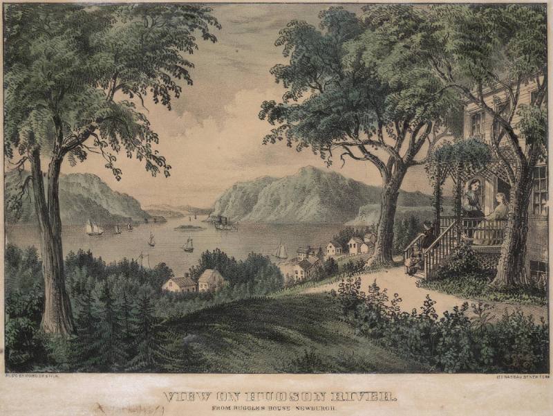 View on the Hudson River, from Ruggles House, Newburgh, New York