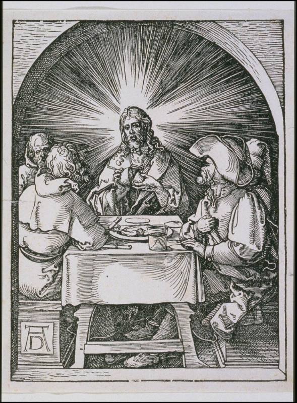 Christ and His Disciples at Emmaus (The Supper at Emmaus), from The Small Passion (published 1511)