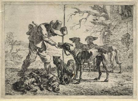 The Sportsman with Seven Dogs, Plate 6 from the Set of Various Animals