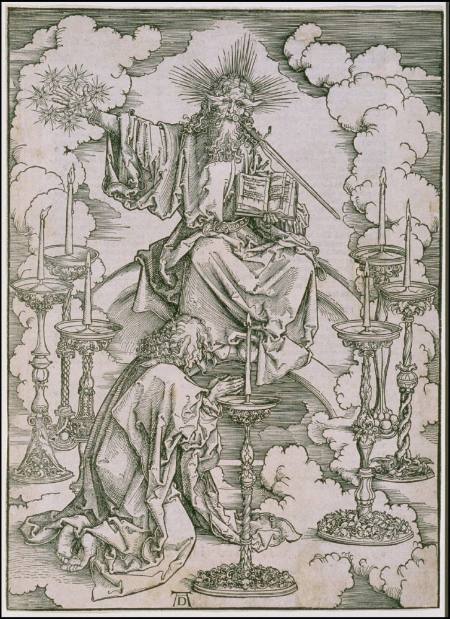 The Vision of the Seven Candlesticks, from the Apocalypse (1498 German edition)