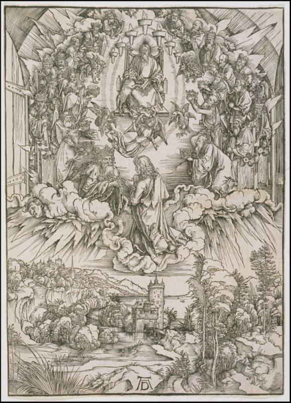 St. John Before God and the Elders, from the Apocalypse (1498 German edition)