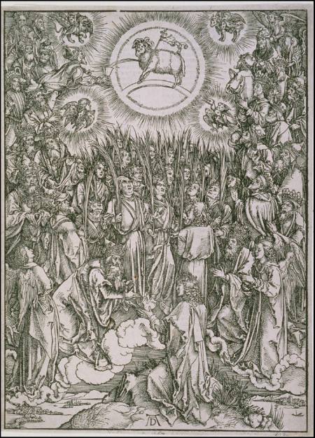 The Adoration of the Lamb, from the Apocalypse (1498 German edition)