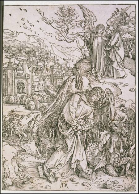 The Angel with the Key to the Bottomless Pit, from the Apocalypse (1498 German edition)