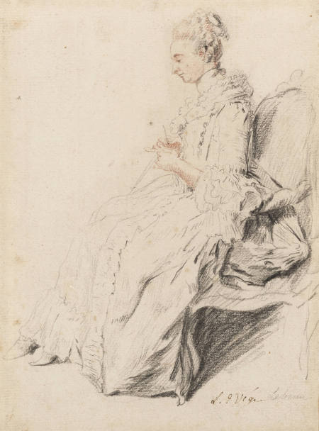 Femme Assise Brodant (Woman Seated, Embroidering)