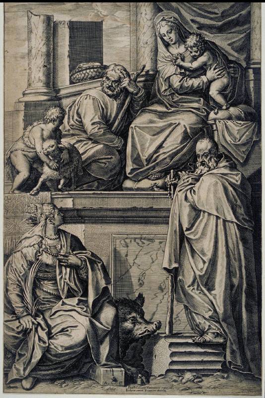 Holy Family with Saints John the Baptist, Catherine and Anthony Abbot