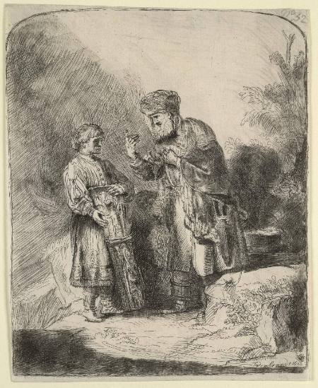 Abraham Speaking with Isaac