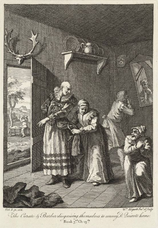 The Curate and Barber Disguising Themselves