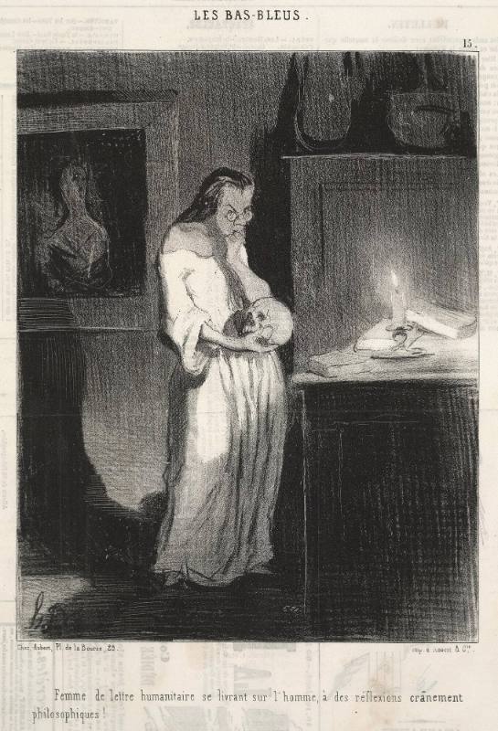 Les Bas-Bleus - Femme de lettre humanitaire se livrant dur l'homme