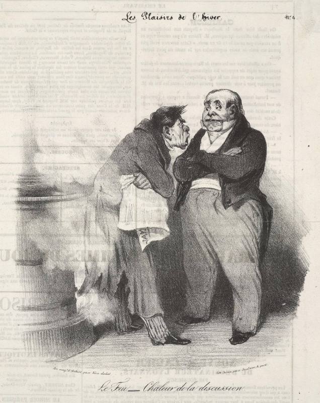 Les plaisirs de l'hiver - Le feu - Chaleur de la discussion