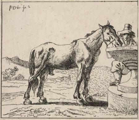 Horse near the Well, plate 2 from "The Set of Horses"
