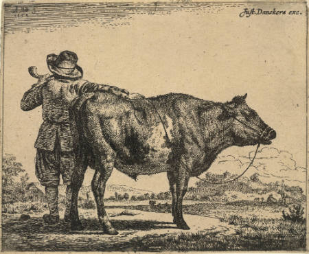 Young Herdsman with Bull, Plate 1 from Different Animals