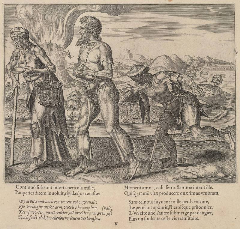 Man is Threatened by Poverty from The Misery of Human Life series