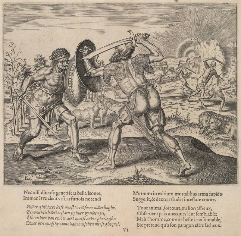 Man Often Fights from The Misery of Human Life series