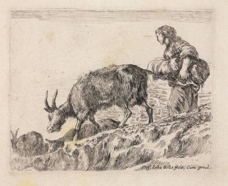 A Goat Walking to the Left, from Diversi Animali Fatti