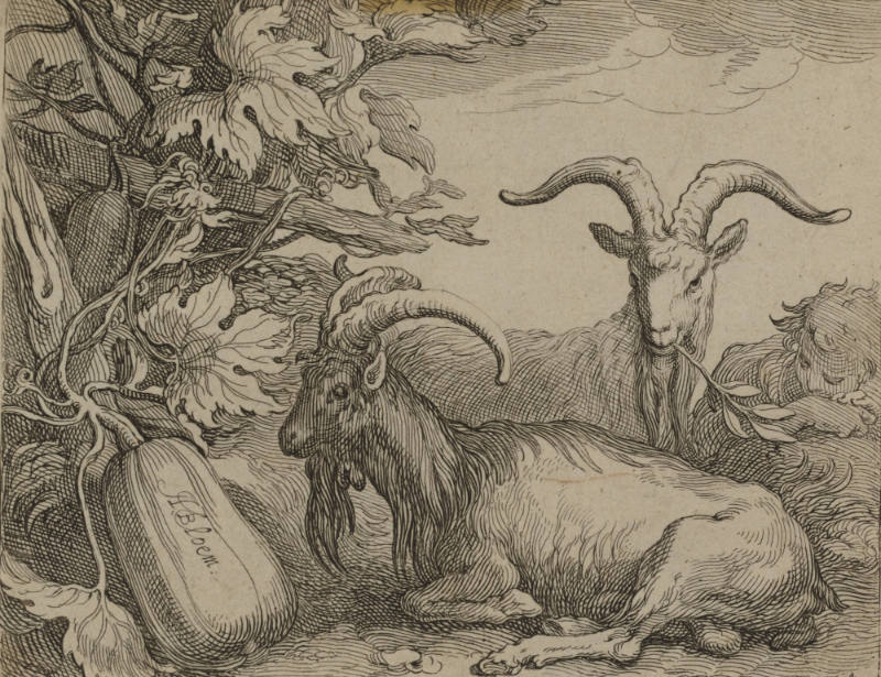Two Goats in a Landscape
