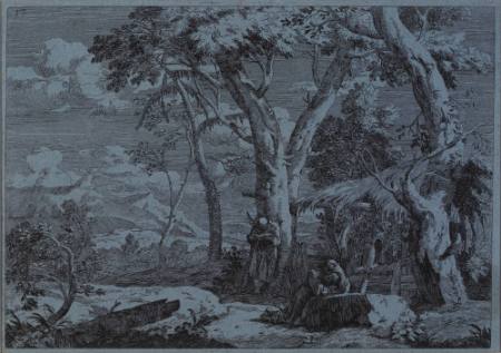 Landscape with Two Penitents, plate 17 from Landscapes