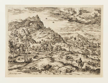 Mercury with the Head of Argus in His Hand, from a suite of Fourteen Landscapes with Biblical and Mythological Scenes
