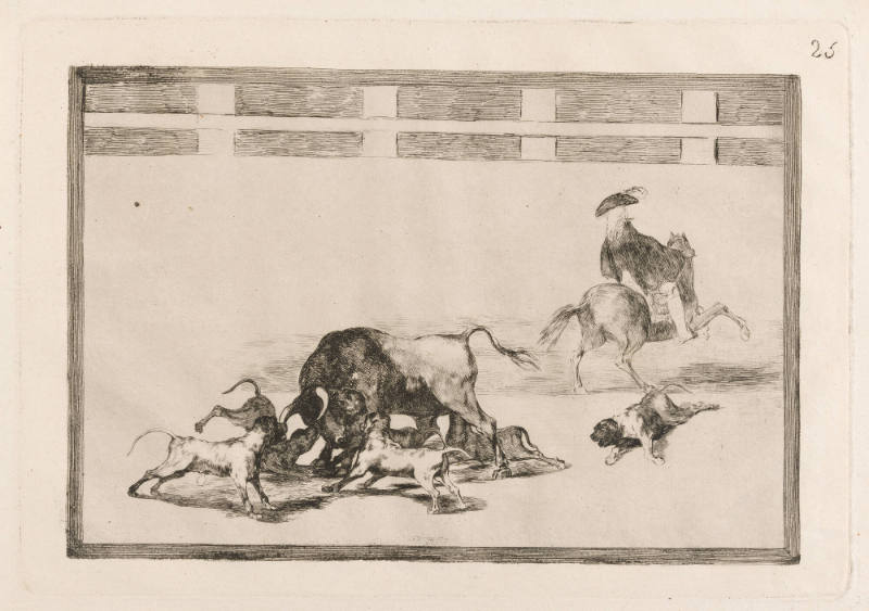 Echan perros al toro (They loose dogs on the bull), from La Tauromaquia