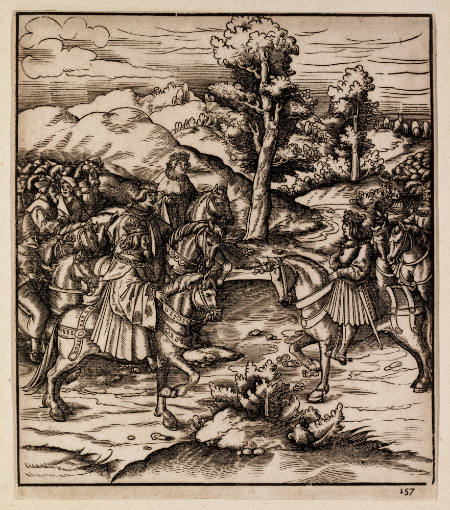 An unidentifed scene from Der weiss Kunig, The Emperor Maximilian I and His Ancestors