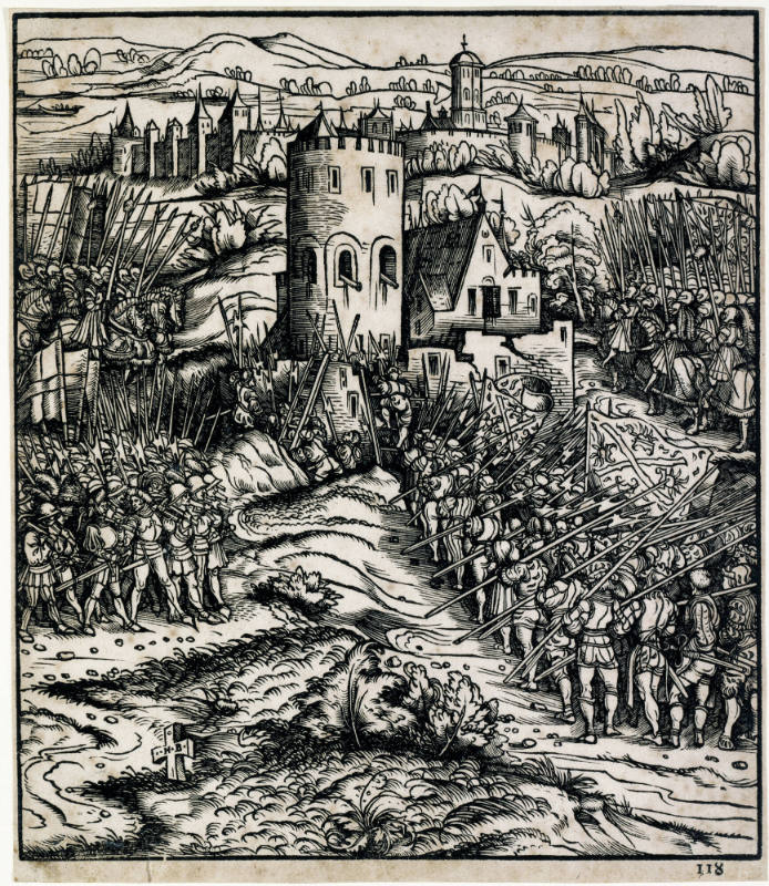 The Siege of Ypres, plate 118 from Der weiss Kunig, The Emperor Maximilian I and His Ancestors