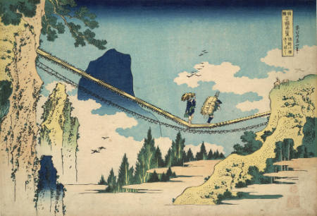 Frontier between Two Provinces at Hietsu, from Novel Views of Famous Bridges in Various Provinces