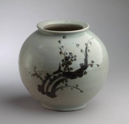 Jar with design of prunus