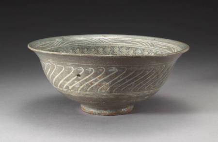 Bowl with chrysanthemum design, Buncheong ware