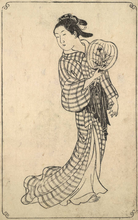 Woman Holding Fan