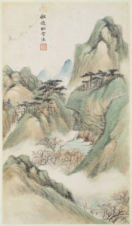 Landscape after Zhao Mengfu, from an album of Landscapes After Old Masters