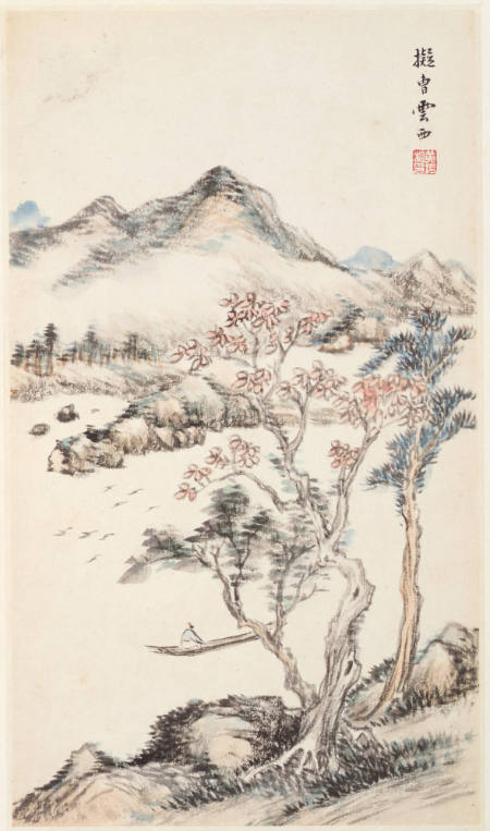 Landscape after Cong Yunxi, from an album of Landscapes After Old Masters