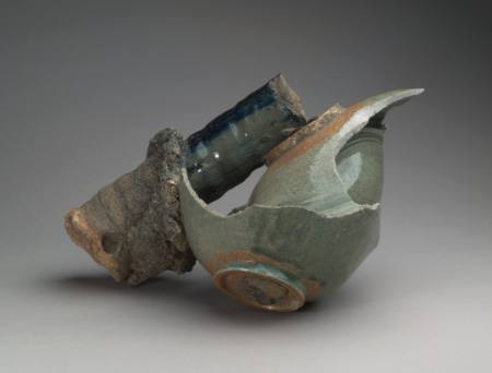 Waster of three fused bowls to the top of a pontil