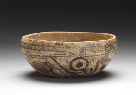 Polychrome Bowl With Heron Motif