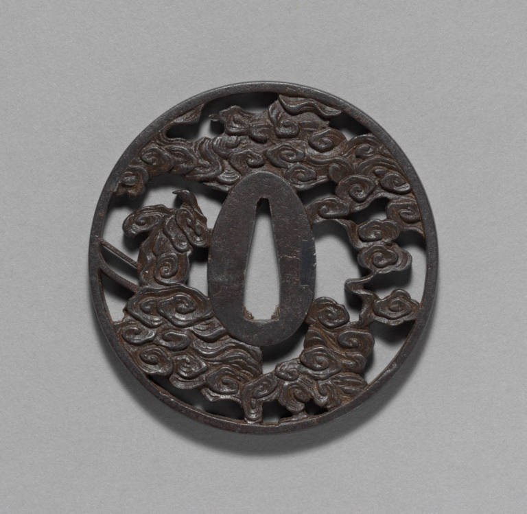 Tsuba depicting the story of Yorimasa and the Nue
