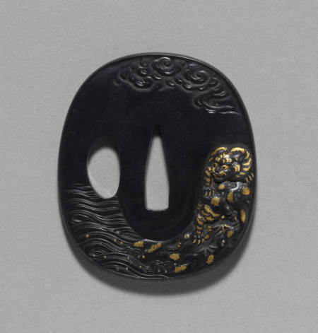 Tsuba with classical Chinese tiger design