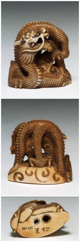 Netsuke in the form of a dragon