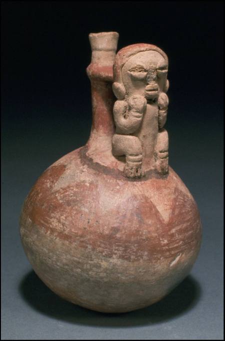 Bridge-spouted Human Effigy Whistling Bottle