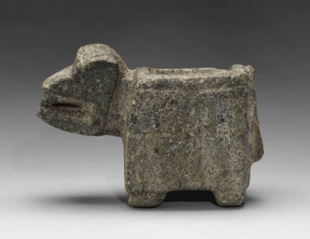 Stone Feline Effigy Mortar