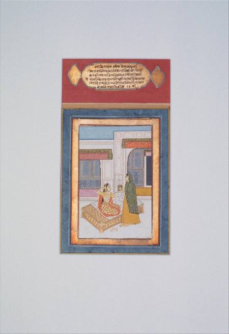 Vilaval Ragini: a Woman Looking at a Mirror, Page from a Ragamala series