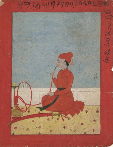 Man Smoking a Waterpipe