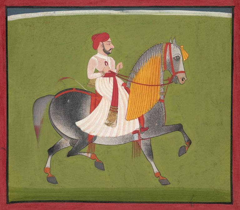 The Horse Guldeep Owned by Prince Gopal Das , page from a series of horse portraits